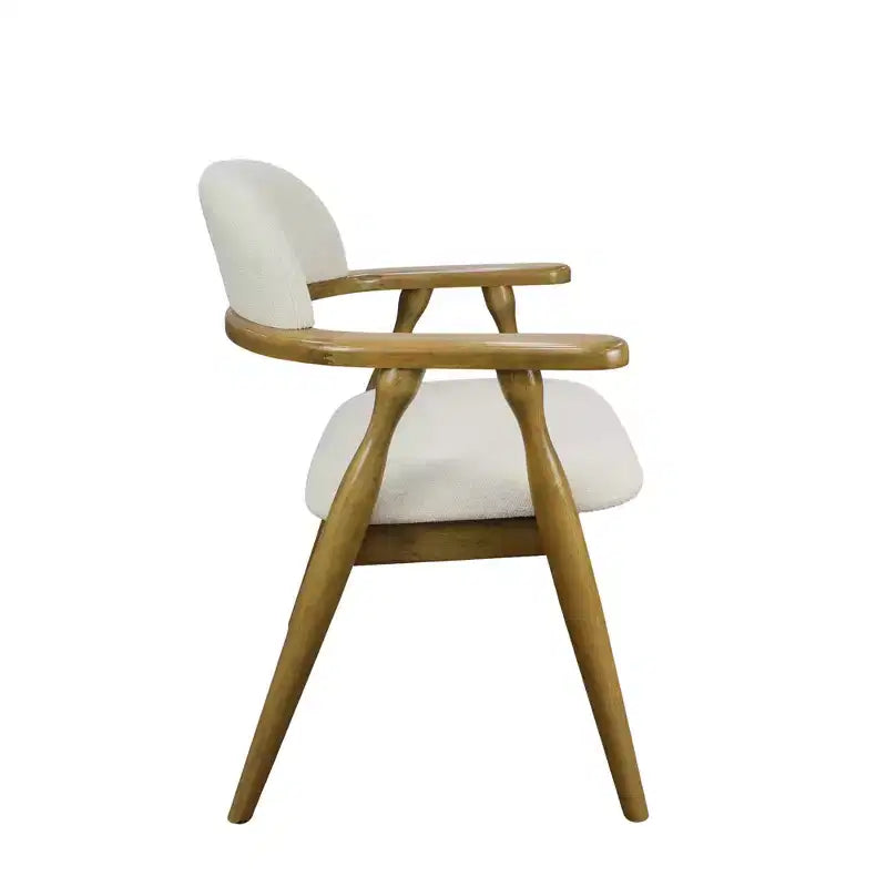 Christopher Knight Home Cedric Farmhouse Rubberwood Upholstered Dining Chairs with Curved Backrest (Set of 2)