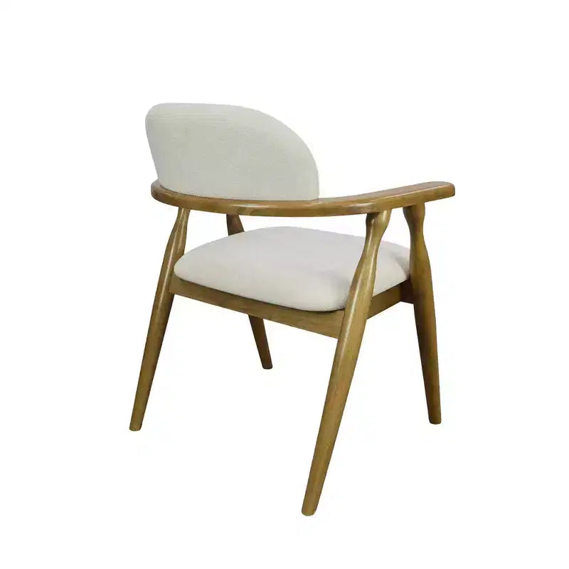 Christopher Knight Home Cedric Farmhouse Rubberwood Upholstered Dining Chairs with Curved Backrest (Set of 2)