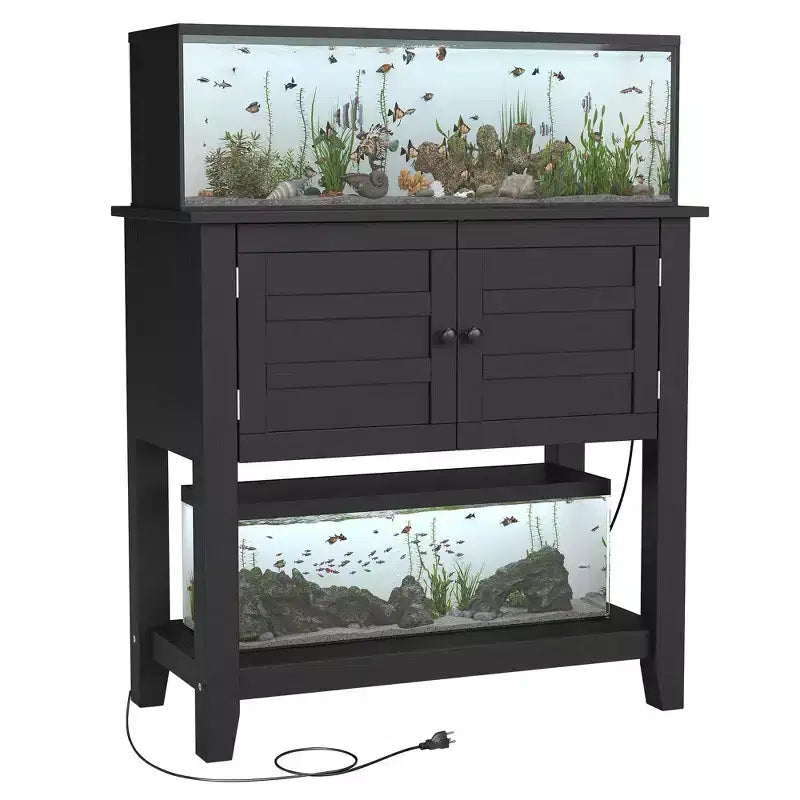 20-29 Gallon Aquarium Stand Dual Tier, Anti-Tipping Design, Open Storage, for Living Room, Home