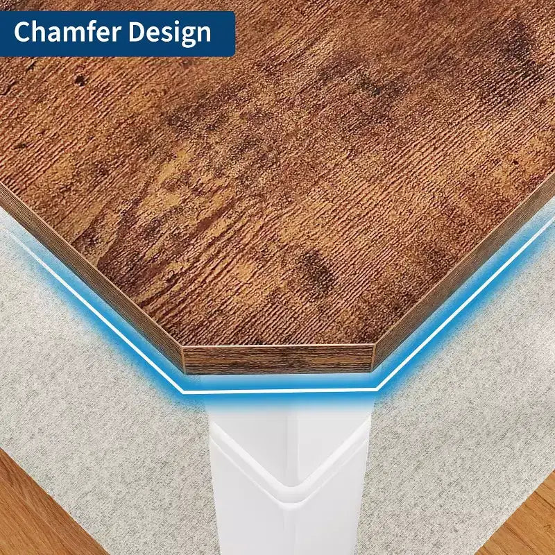 Industrial Long Dining Table for 6-8, Wooden Rectangle Kitchen Table with Heavy Duty Metal Frame Modern Farmhouse Style for Dining Room Kitchen
