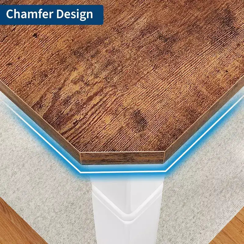 Industrial Long Dining Table for 6-8, Wooden Rectangle Kitchen Table with Heavy Duty Metal Frame Modern Farmhouse Style for Dining Room Kitchen