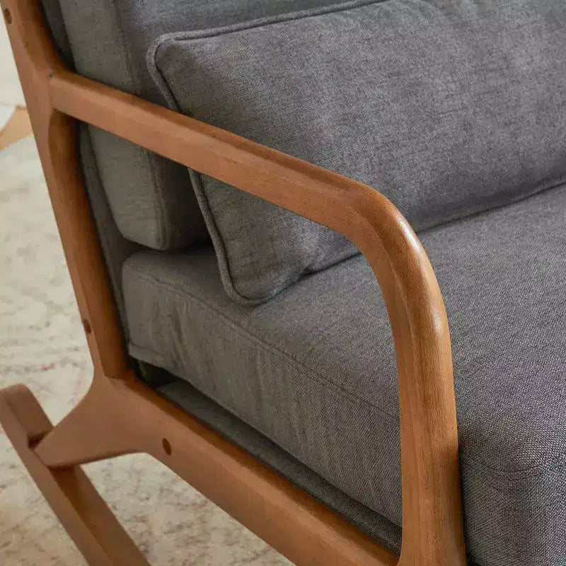 Karl Home Upholstered Gray Rocking Chair