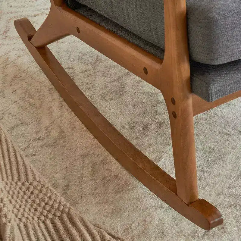 Karl Home Upholstered Gray Rocking Chair