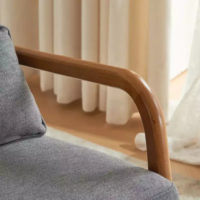 Karl Home Upholstered Gray Rocking Chair