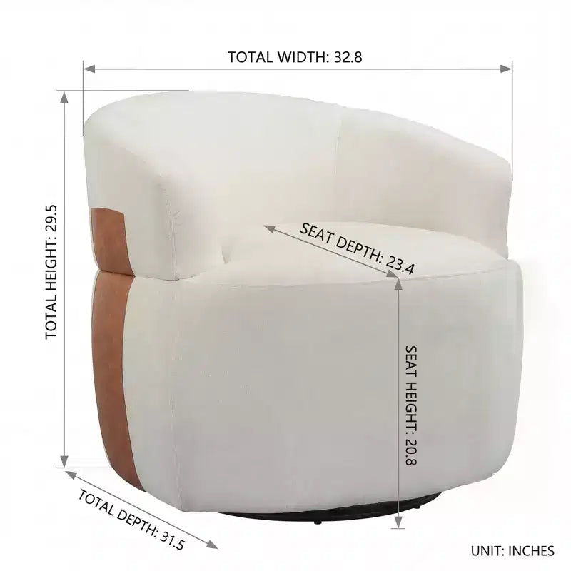 Christopher Knight Home Suroi Modern Swivel Accent Chair with Wood Frame and Metal Legs