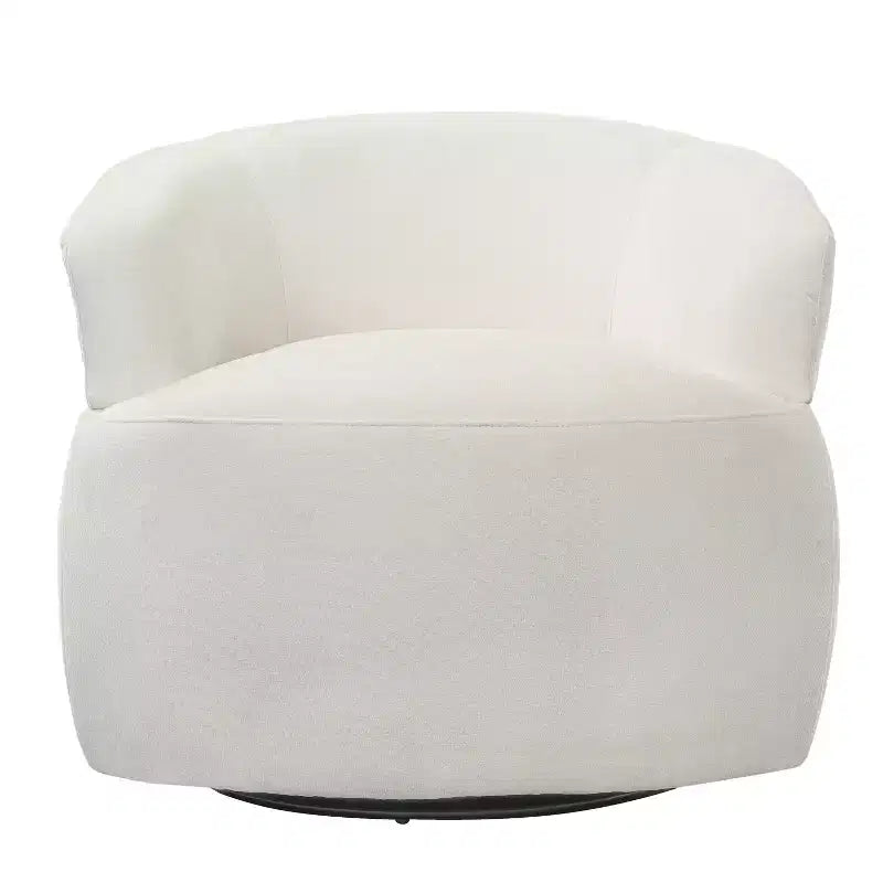 Christopher Knight Home Suroi Modern Swivel Accent Chair with Wood Frame and Metal Legs