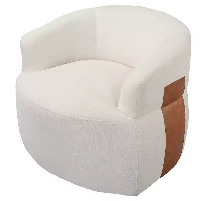 Christopher Knight Home Suroi Modern Swivel Accent Chair with Wood Frame and Metal Legs