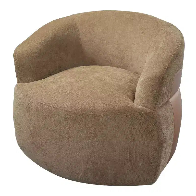 Christopher Knight Home Suroi Modern Swivel Accent Chair with Wood Frame and Metal Legs