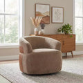 Christopher Knight Home Suroi Modern Swivel Accent Chair with Wood Frame and Metal Legs