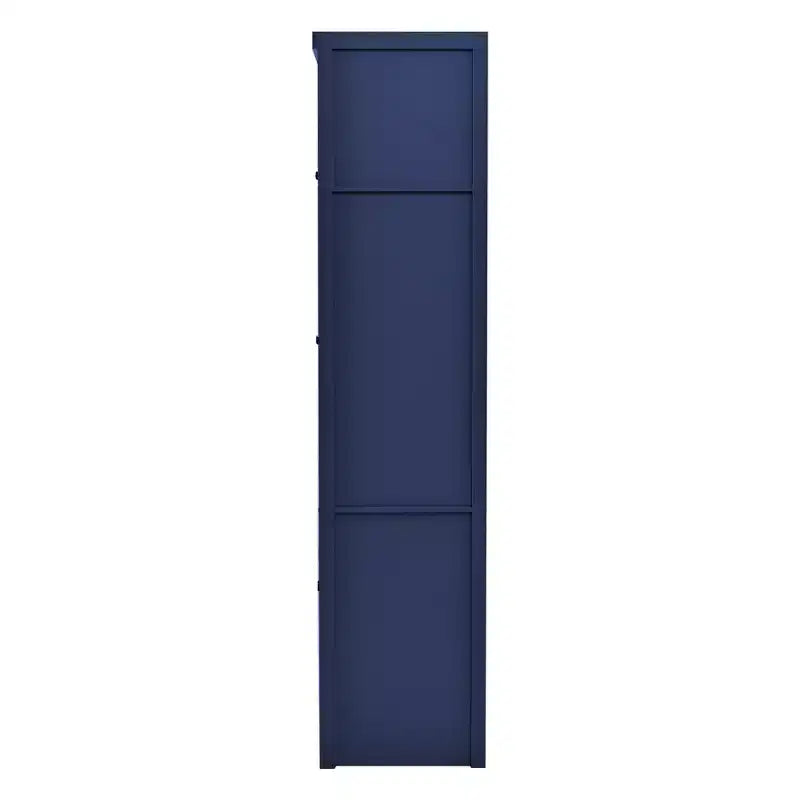 Tall Kitchen Pantry Cabinet with Power Outlets, Large Freestanding Cupboard with Microwave Stand, Drawers, Shelves, Wine Racks & Door-Shelf
