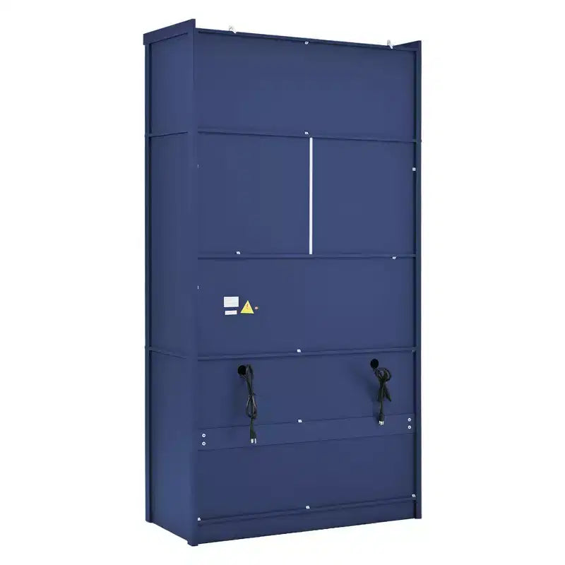 Tall Kitchen Pantry Cabinet with Power Outlets, Large Freestanding Cupboard with Microwave Stand, Drawers, Shelves, Wine Racks & Door-Shelf