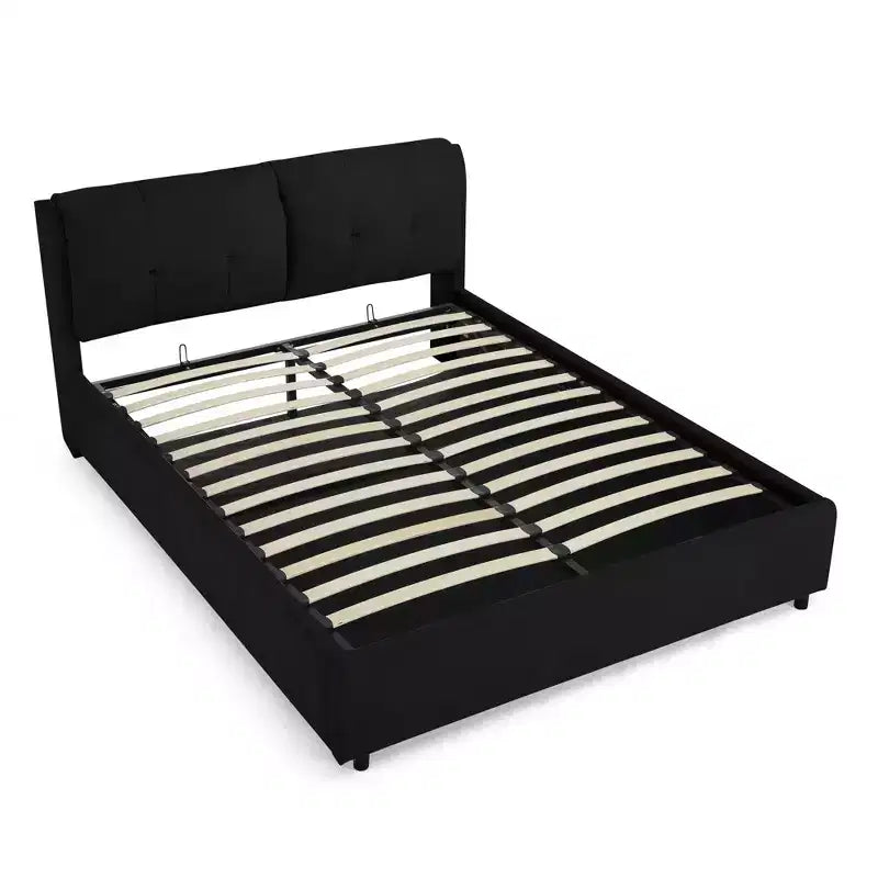 ModernLuxe Queen/King Storage Platform Bed Frame Chenille Upholstered Bed with Soft Headboard