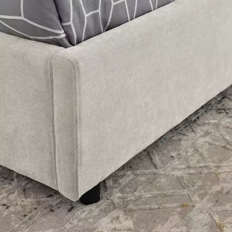 ModernLuxe Queen/King Storage Platform Bed Frame Chenille Upholstered Bed with Soft Headboard