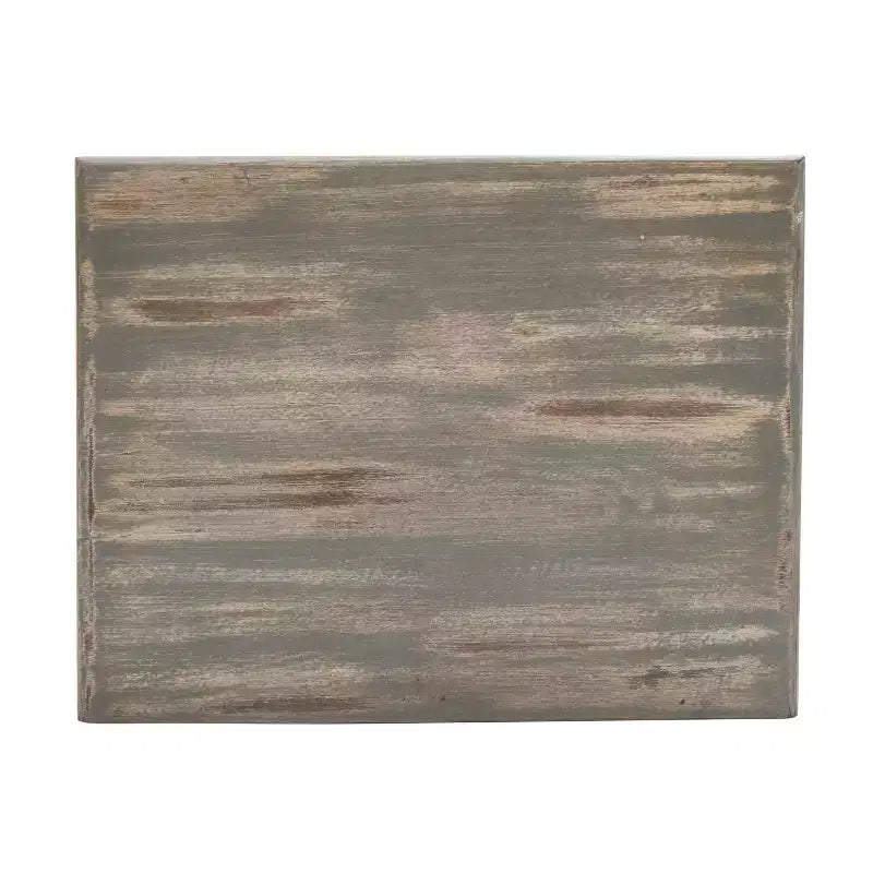 Antique Grey Wood Stylish Functional Nightstand for Bedroom Living Room