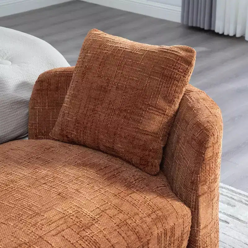 Upholstered Bench Padded Bed End Bench Chenille Chaise Lounge Couch Minimalist Entryway Bench Footstool with Soft Cushion & Pillow - ModernLuxe