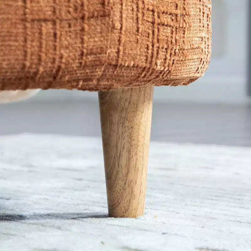 Upholstered Bench Padded Bed End Bench Chenille Chaise Lounge Couch Minimalist Entryway Bench Footstool with Soft Cushion & Pillow - ModernLuxe