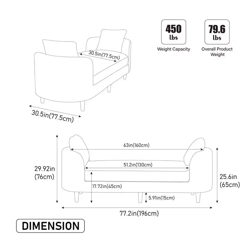 Upholstered Bench Padded Bed End Bench Chenille Chaise Lounge Couch Minimalist Entryway Bench Footstool with Soft Cushion & Pillow - ModernLuxe