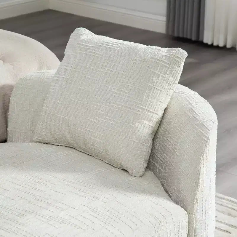 Upholstered Bench Padded Bed End Bench Chenille Chaise Lounge Couch Minimalist Entryway Bench Footstool with Soft Cushion & Pillow - ModernLuxe