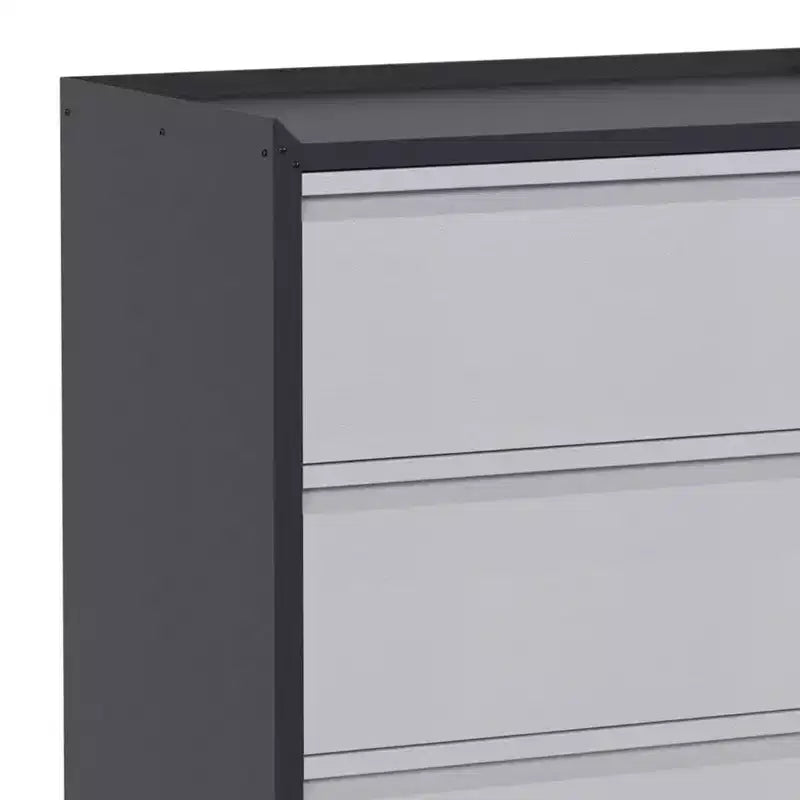AOBABO Lockable Steel File Storage Organizer Cabinet with Adjustable Shelves and Wheels for Home, School, Office, and Garage Organization, Black