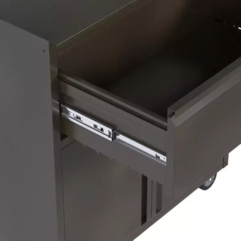 AOBABO Lockable Steel File Storage Organizer Cabinet with Adjustable Shelves and Wheels for Home, School, Office, and Garage Organization, Black