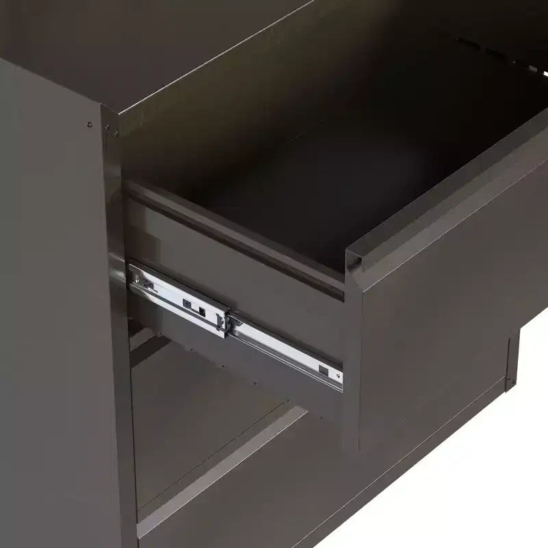 AOBABO Lockable Steel File Storage Organizer Cabinet with Adjustable Shelves and Wheels for Home, School, Office, and Garage Organization, Black