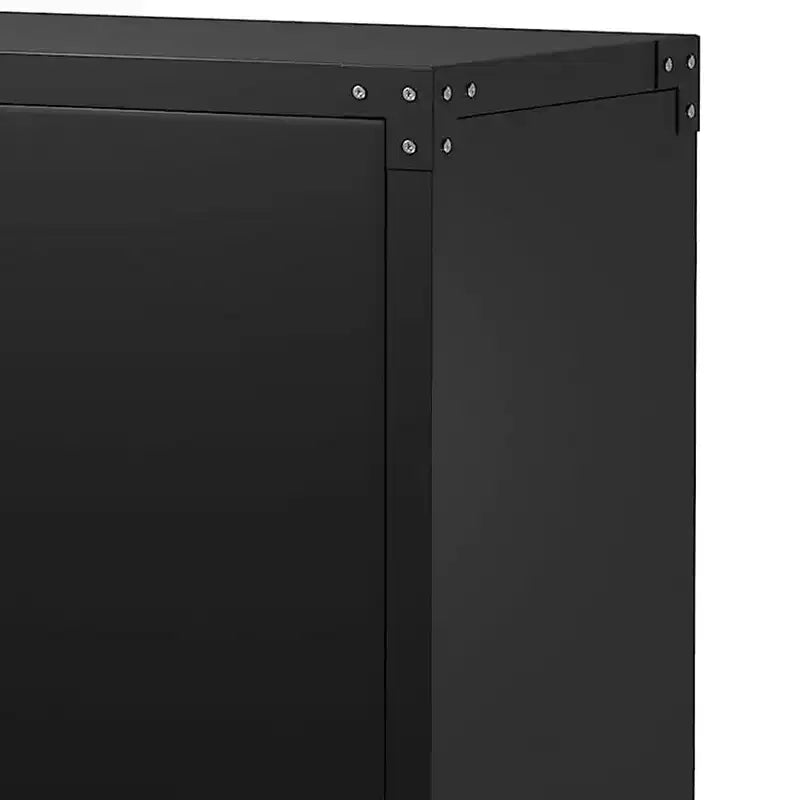 AOBABO Lockable Steel File Storage Organizer Cabinet with Adjustable Shelves and Wheels for Home, School, Office, and Garage Organization, Black