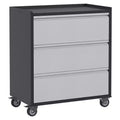 AOBABO Lockable Steel File Storage Organizer Cabinet with Adjustable Shelves and Wheels for Home, School, Office, and Garage Organization, Black