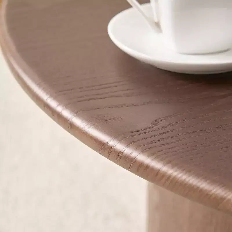 JVNOXK Coffee Table Set of 2 ,MDF Round Coffee Table for Living Room ,Apartment,Leisure Area Walnut