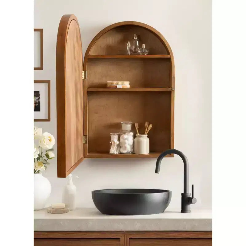 Kate and Laurel Hatherleigh Arch Mirror Vanity Cabinet