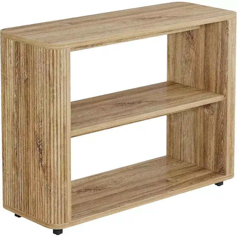 Lantine Narrow Side Table, 3-Tier End Table with Storage Shelves, Farmhouse Bedside Table for Bedroom, Living Room, Small Spaces, Sofa Couch, Natural