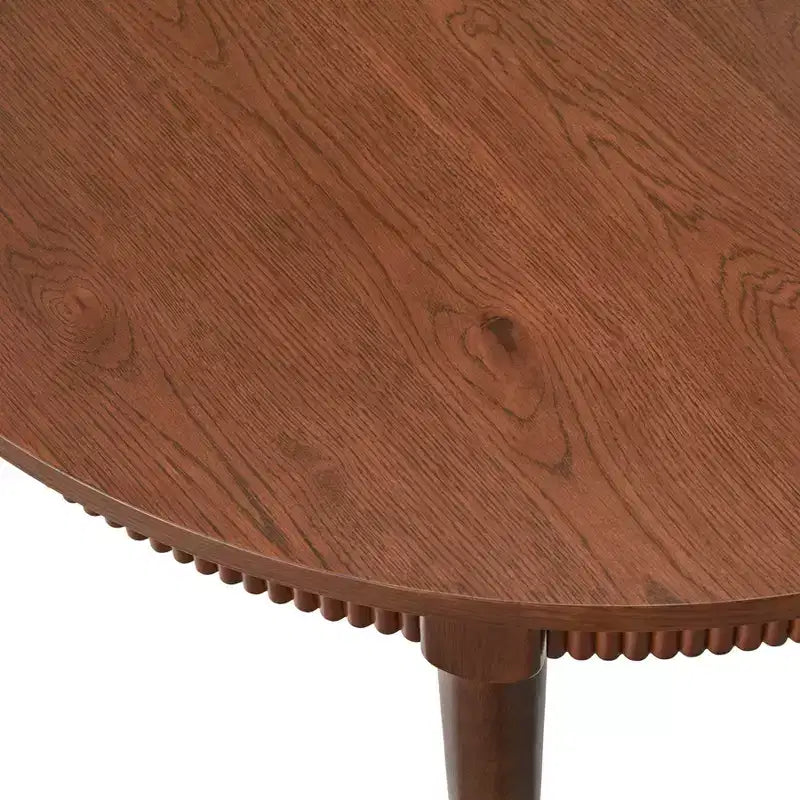 Lifestorey Astroria 46 Round Fluted Apron Dining Table