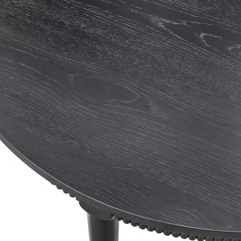 Lifestorey Astroria 46 Round Fluted Apron Dining Table