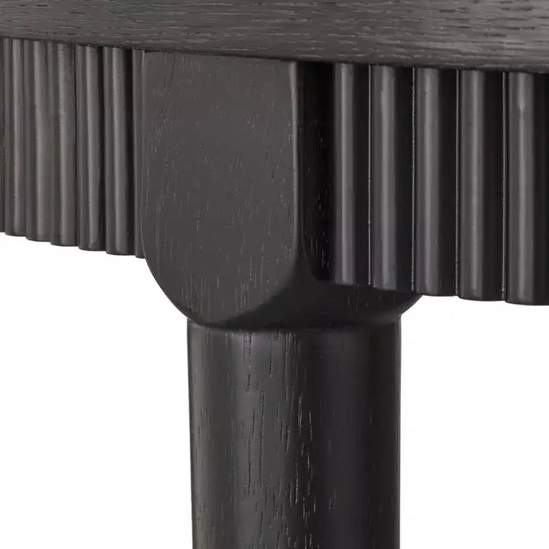 Lifestorey Astroria 46 Round Fluted Apron Dining Table