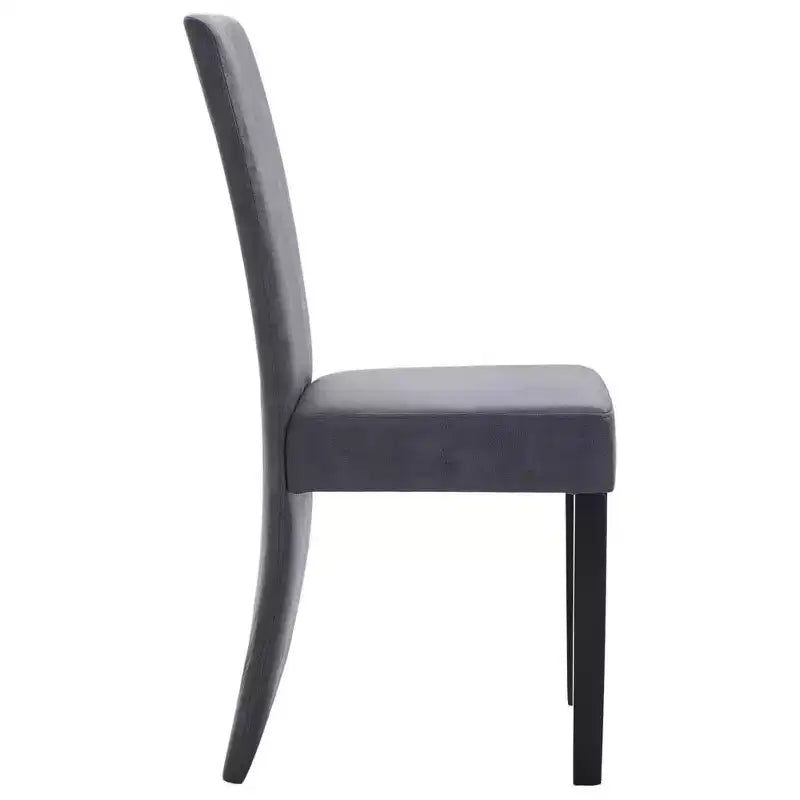 vidaXL Dining Chair Set of 4 Brown Faux suede leather and solid wood