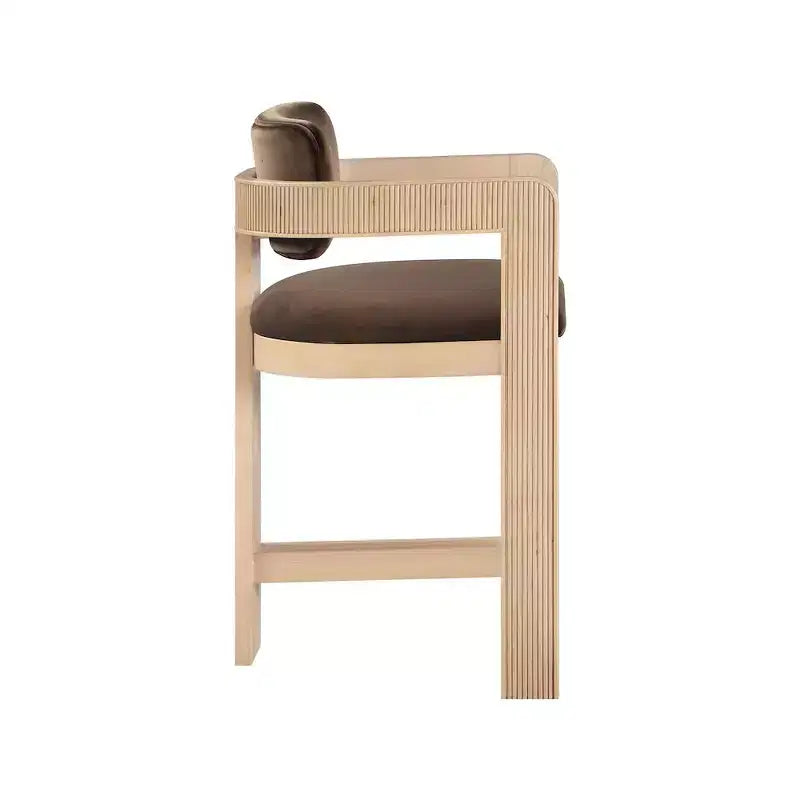 Meridian Furniture Sacha Velvet Bar Stool