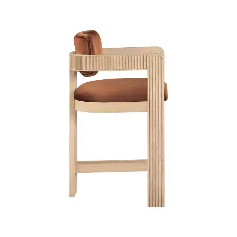 Meridian Furniture Sacha Velvet Bar Stool