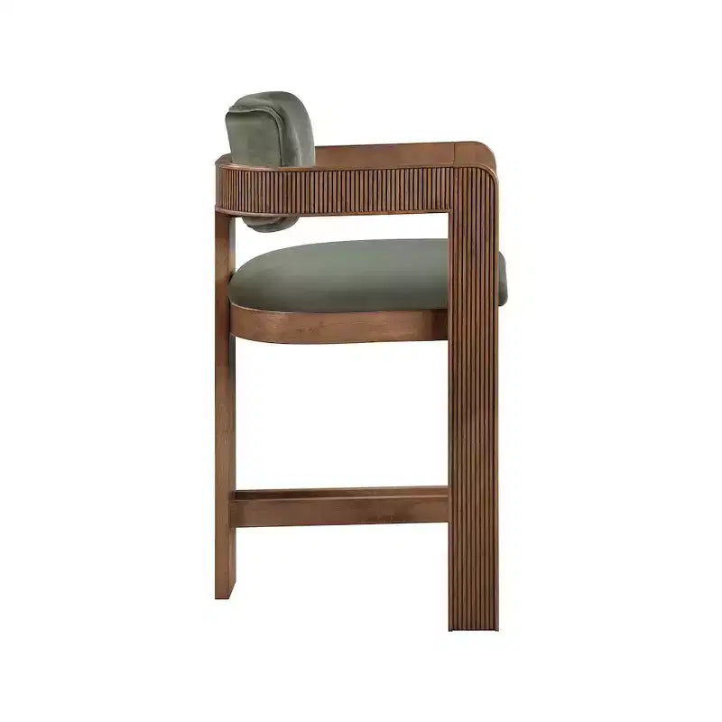 Meridian Furniture Sacha Velvet Bar Stool