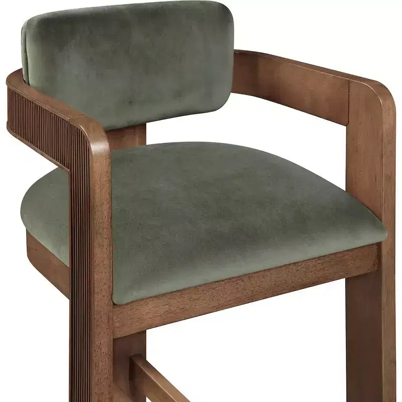 Meridian Furniture Sacha Velvet Bar Stool