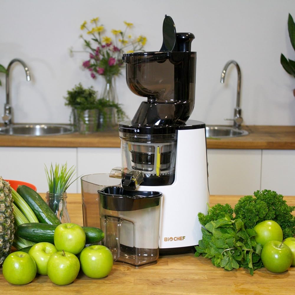 Extracteur de Jus BioChef Atlas Whole Slow Juicer - Rouge : Cuisine et Maison