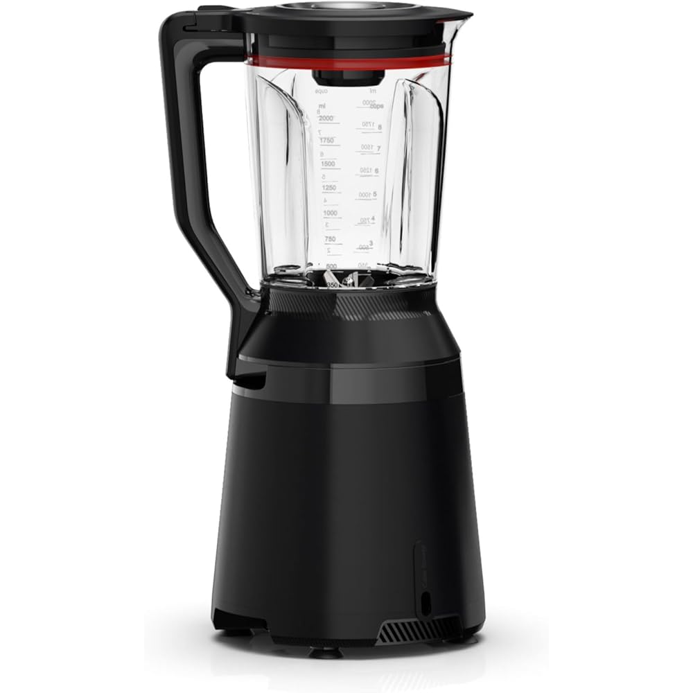 Bosch, VitaPower Série 6, blender haute performance, moteur 1800 watts, vitesse du moteur jusqu'à 45 000 tr/min, 6 programmes automatiques, bol résistant en tritan, noir, MMB6652B : Cuisine et Maison