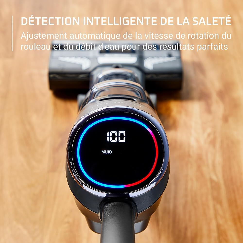 Rowenta X-Clean 4 Aspirateur Balai Laveur sans Fil,  Aspiration et Lavage Puissant,  Intelligent