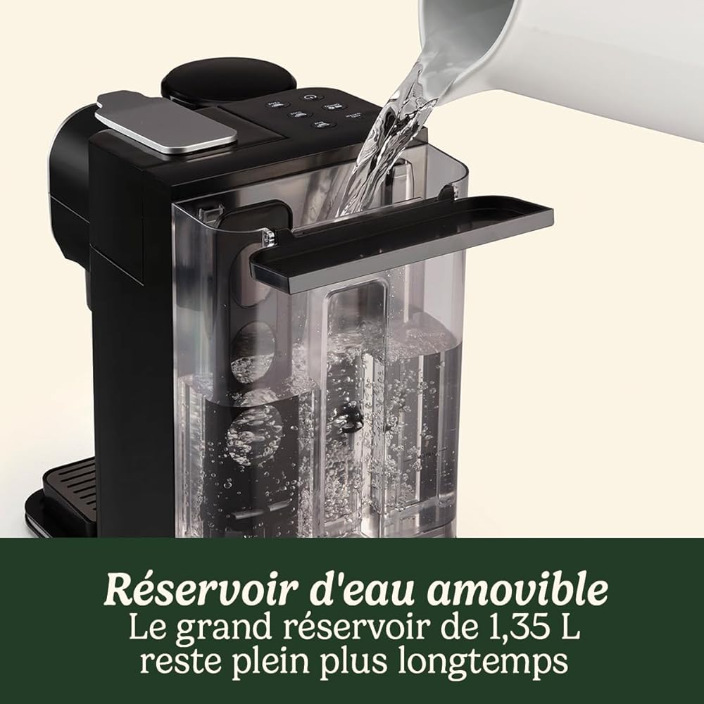 CUISINART One Cup Grind And Brew - Machine à café avec broyeur intégré | Grain à moudre, Café filtre en portion individuelle | choisissez 3 tailles de tasse | Dosette filtrante réutilisable | Noir : Cuisine et Maison