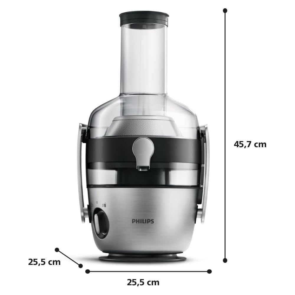 Philips Extracteur de Jus Série 3000 – Cheminée XXL, Technologie FiberBoost, QuickClean, Capacité de 2L, Moteur Puissant de 1100W pour Jus Lisse ou Riche en Pulpe (HR1921/20) : Cuisine et Maison