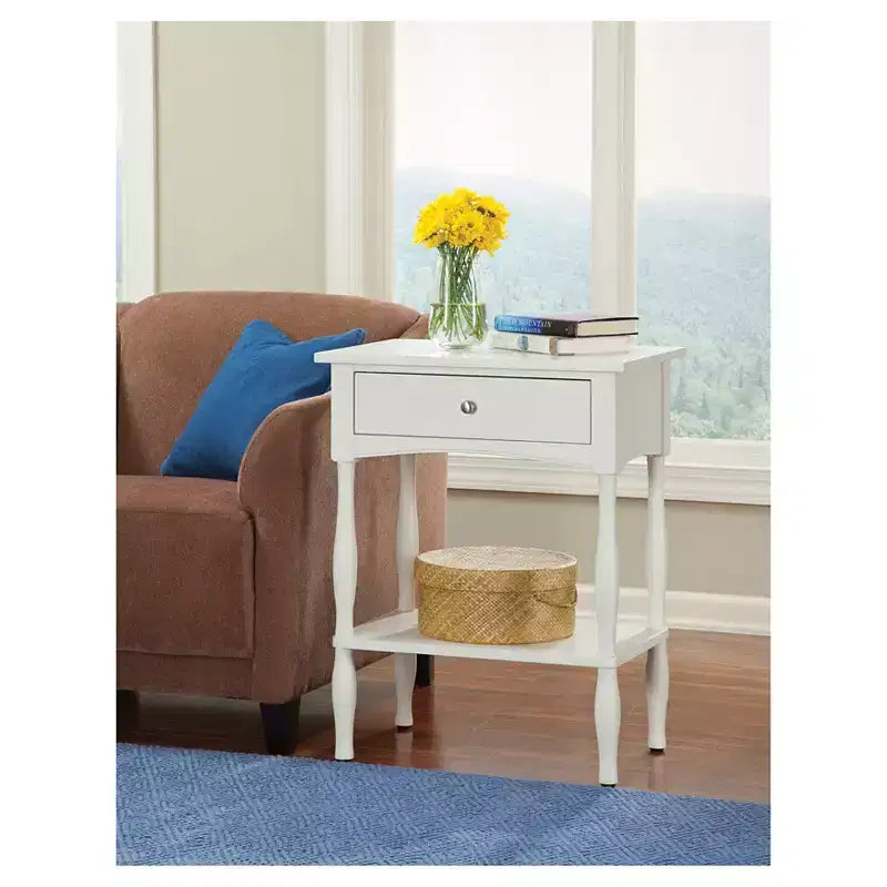 Shaker Cottage End Table with Drawer and Shelf - Alaterre Furniture