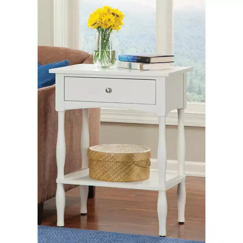 Shaker Cottage End Table with Drawer and Shelf - Alaterre Furniture