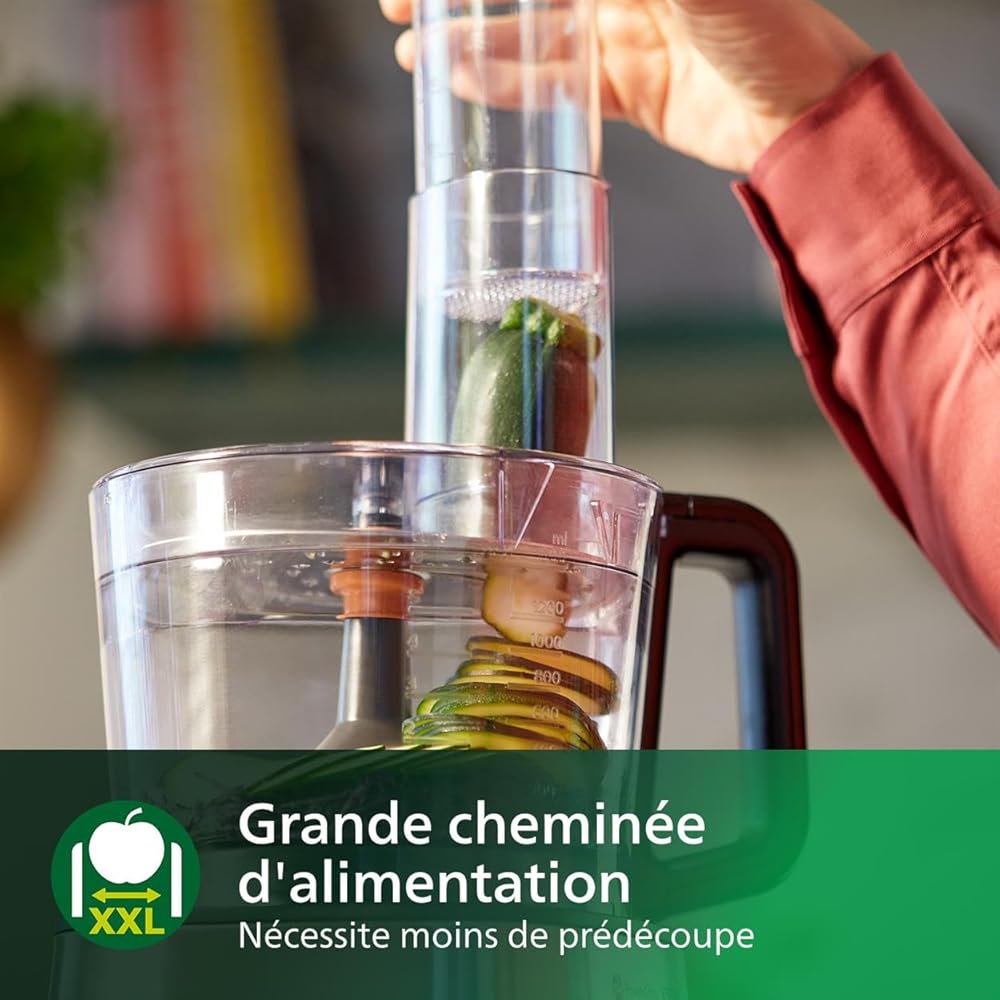 Philips Robot Multifonction Compact - 800W, 29 Fonctions, Bol de 2.1L, Ultra Puissant, Lame en Acier Inoxydable (HR7510/10) - Noir : Cuisine et Maison