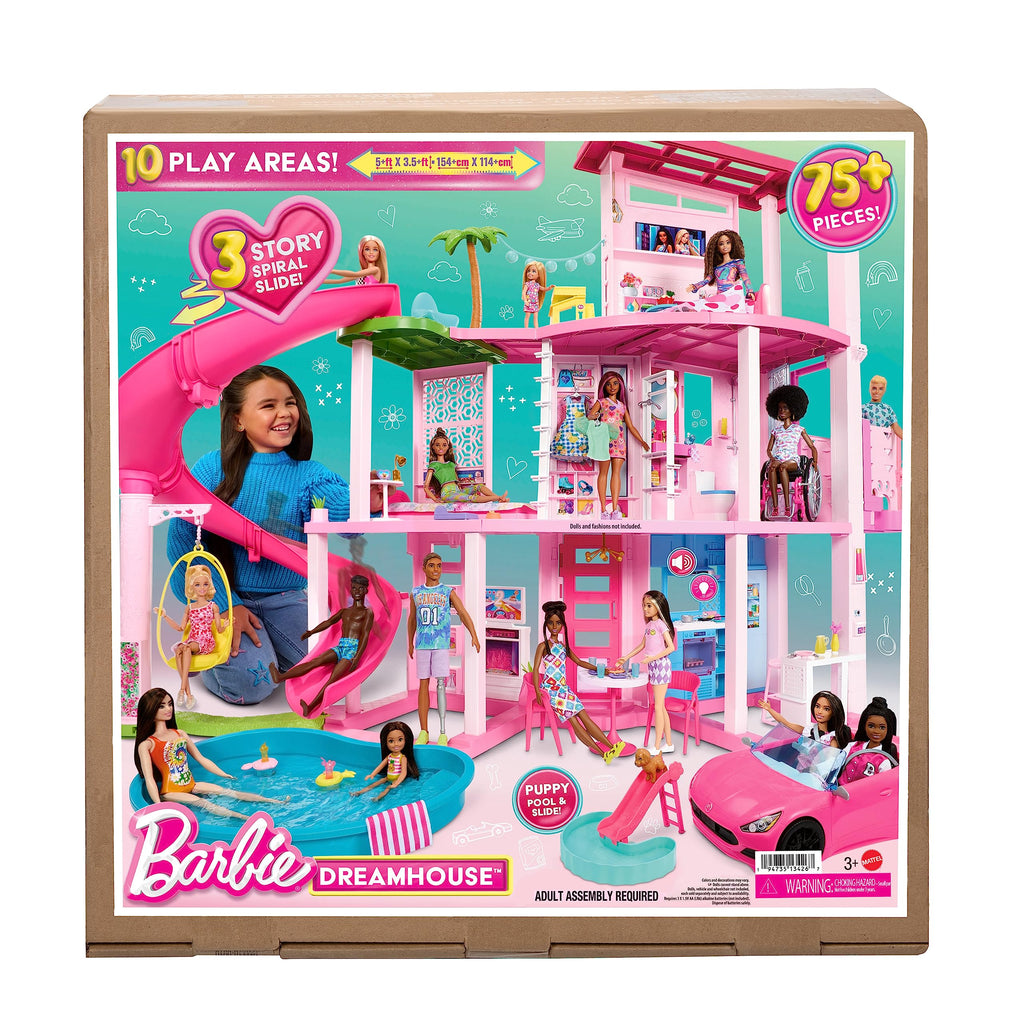 Barbie Dreamhouse, 3-stöckiges Spielhaus mit Fahrstuhl