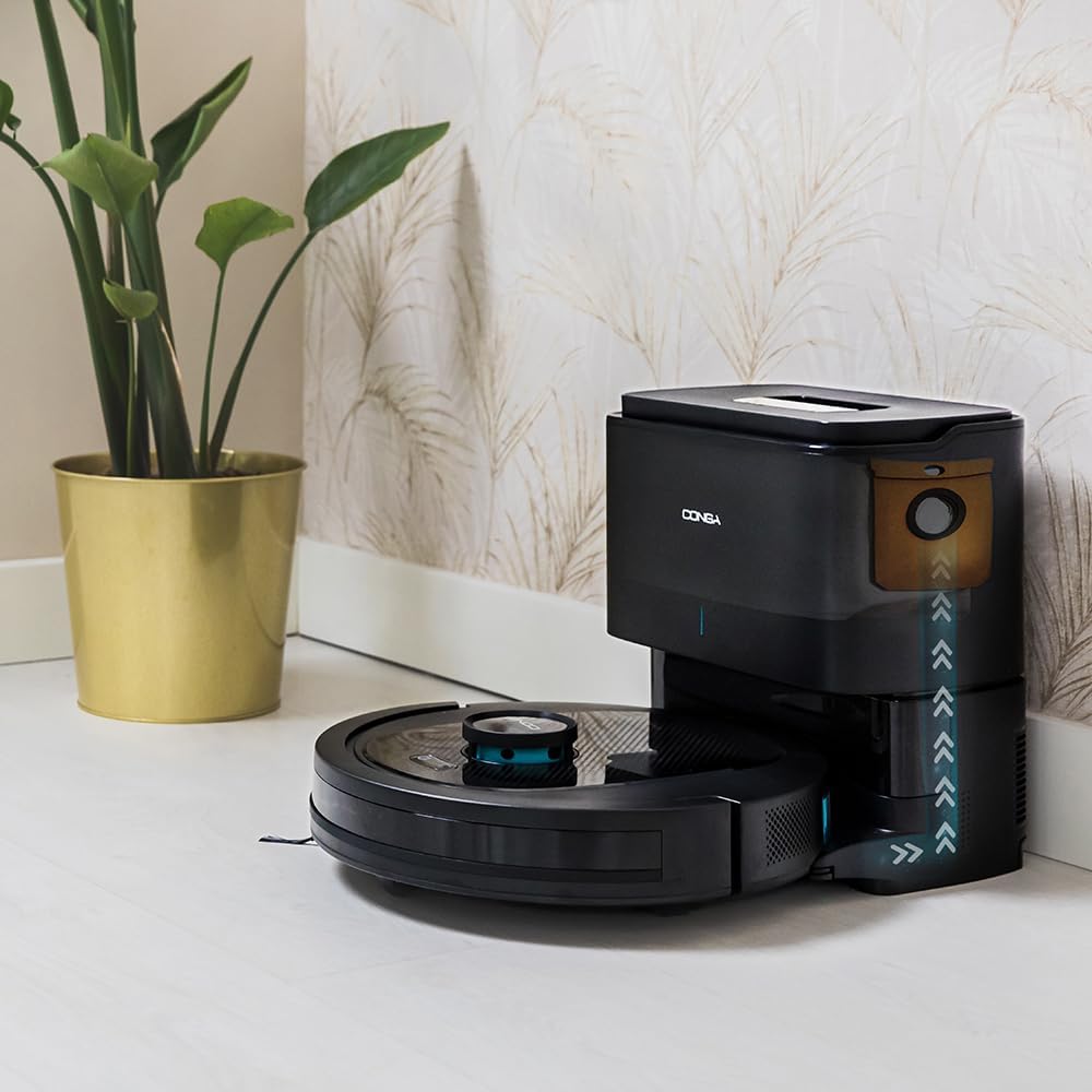 Cecotec Robot Aspirateur Laveur Conga 7490 Ultimate Home X-Treme, 4000 Pa, Aspirateur Robot Navigation Laser, Autonomie 120 Min, Station de Vidange Automatique, Brosse Centrale Multifonction, App : Cuisine et Maison