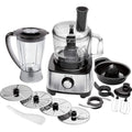 ProfiCook PC-KM 1063 Robot de cuisine compact avec boîtier en acier inoxydable, couper, pétrir, mixer, presse-agrumes, 1.2L, ouverture de remplissage, avec fonction turbo et 11 accessoires, 1200W : Cuisine et Maison