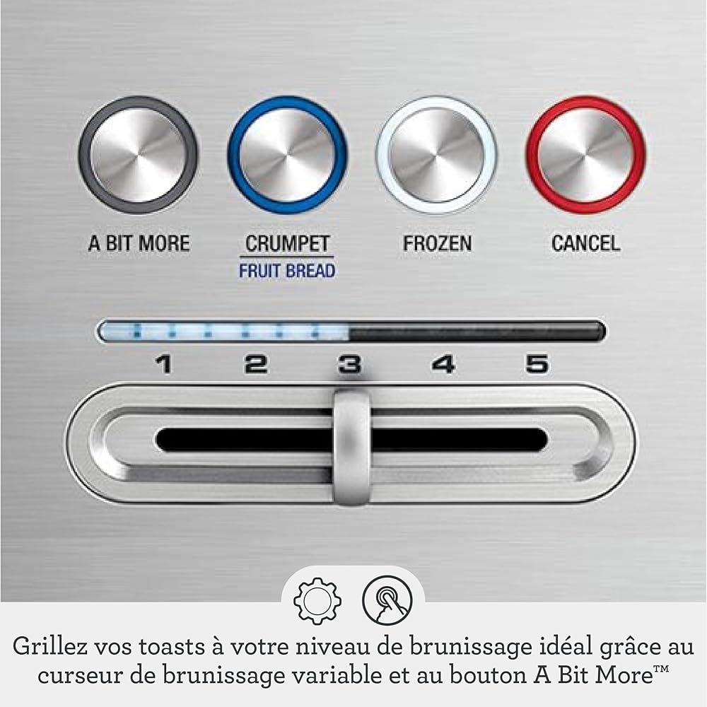 Sage - The 'A Bit More' Toaster 4 Slice - Grille-pain avec 4 Fentes - Acier Inoxydable Brossé : Cuisine et Maison
